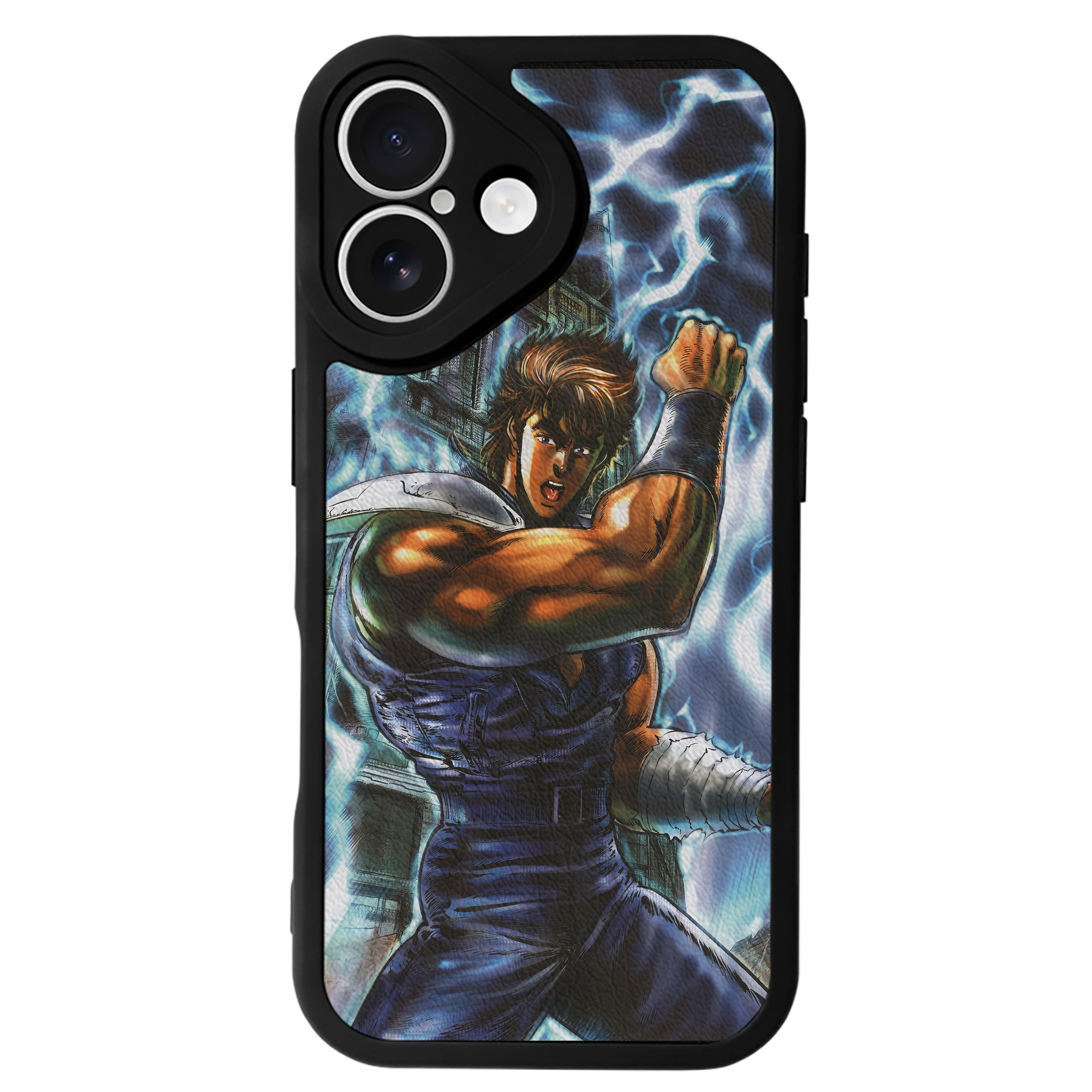 （画像用） 北斗の拳 Fist of the North Star 【iPhone 16シリーズ対応】シリコンスマホケース（レザー調） 材質：シリコン